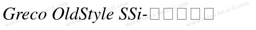 Greco OldStyle SSi字体转换